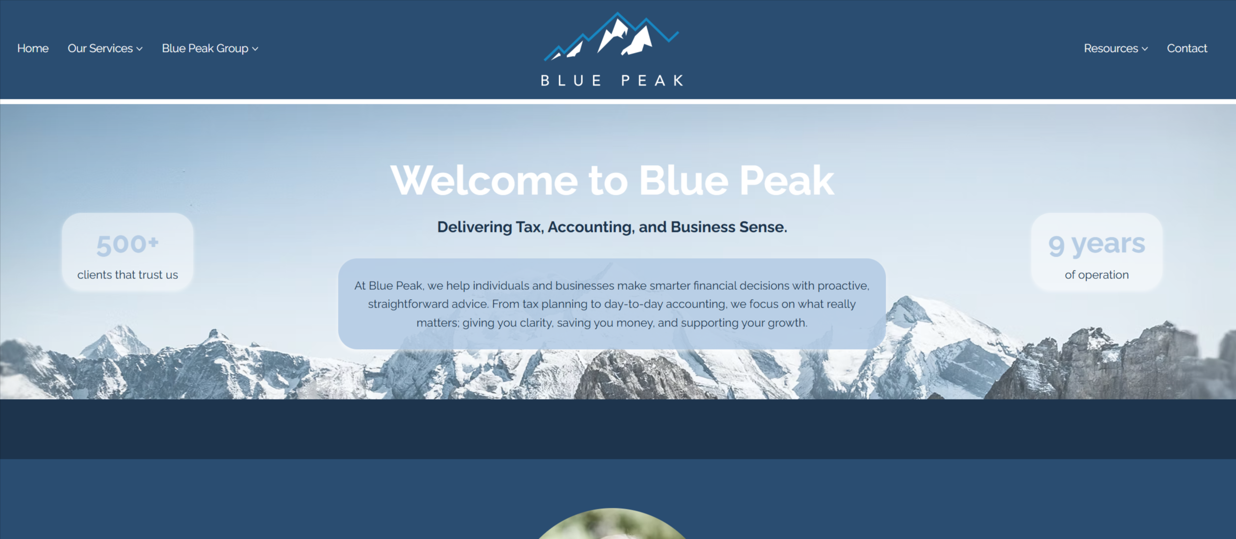 Blue Peak Consulting Platform Screenshot