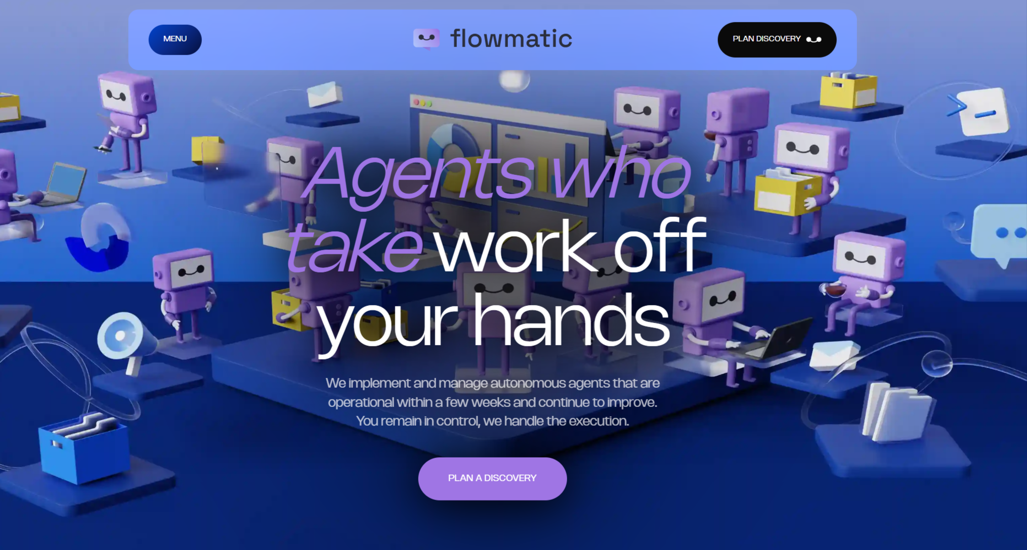 Flowmatic AI Agents Platform Screenshot
