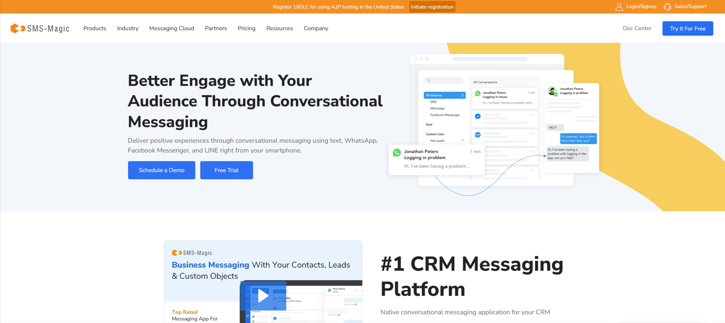 SMS-Magic Messaging Platform Screenshot